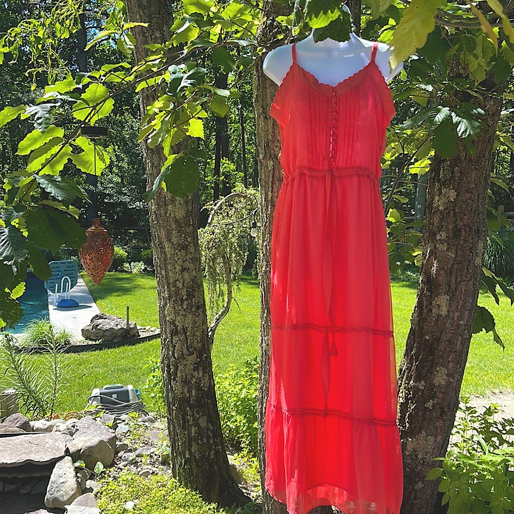 Chandi & lia pink gauze maxi
